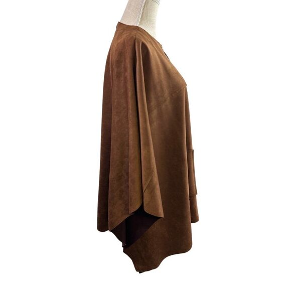 IC By Connie K Poncho Style Jacket Faux Suede Boho Festival Western Sz S NWT - Picture 3 of 15